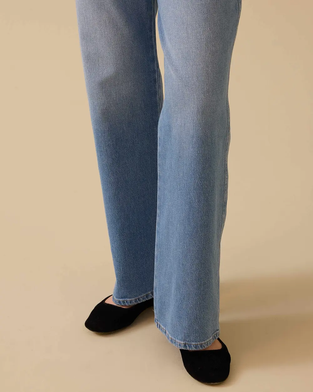 High Waist Buttoned Wide Leg Jean Pants