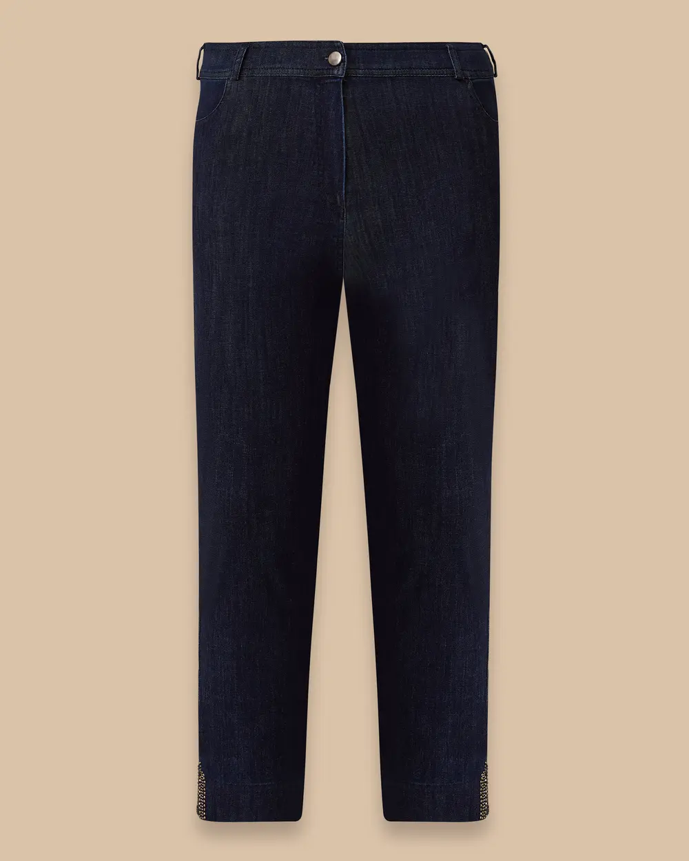 Plus Size Ankle Length Jean Pants with Pockets
