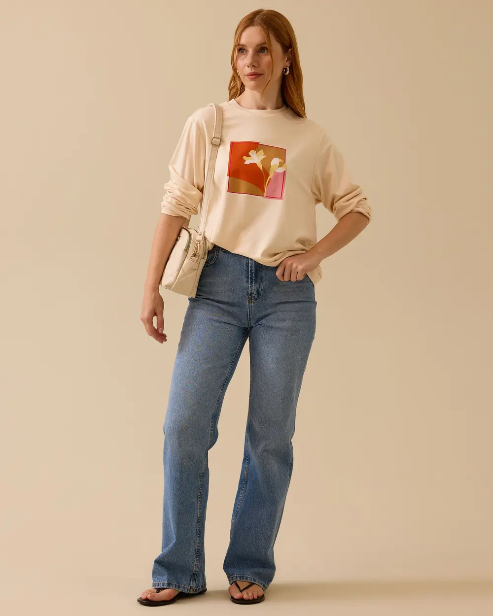 Printed Round Neck Sweatshirt