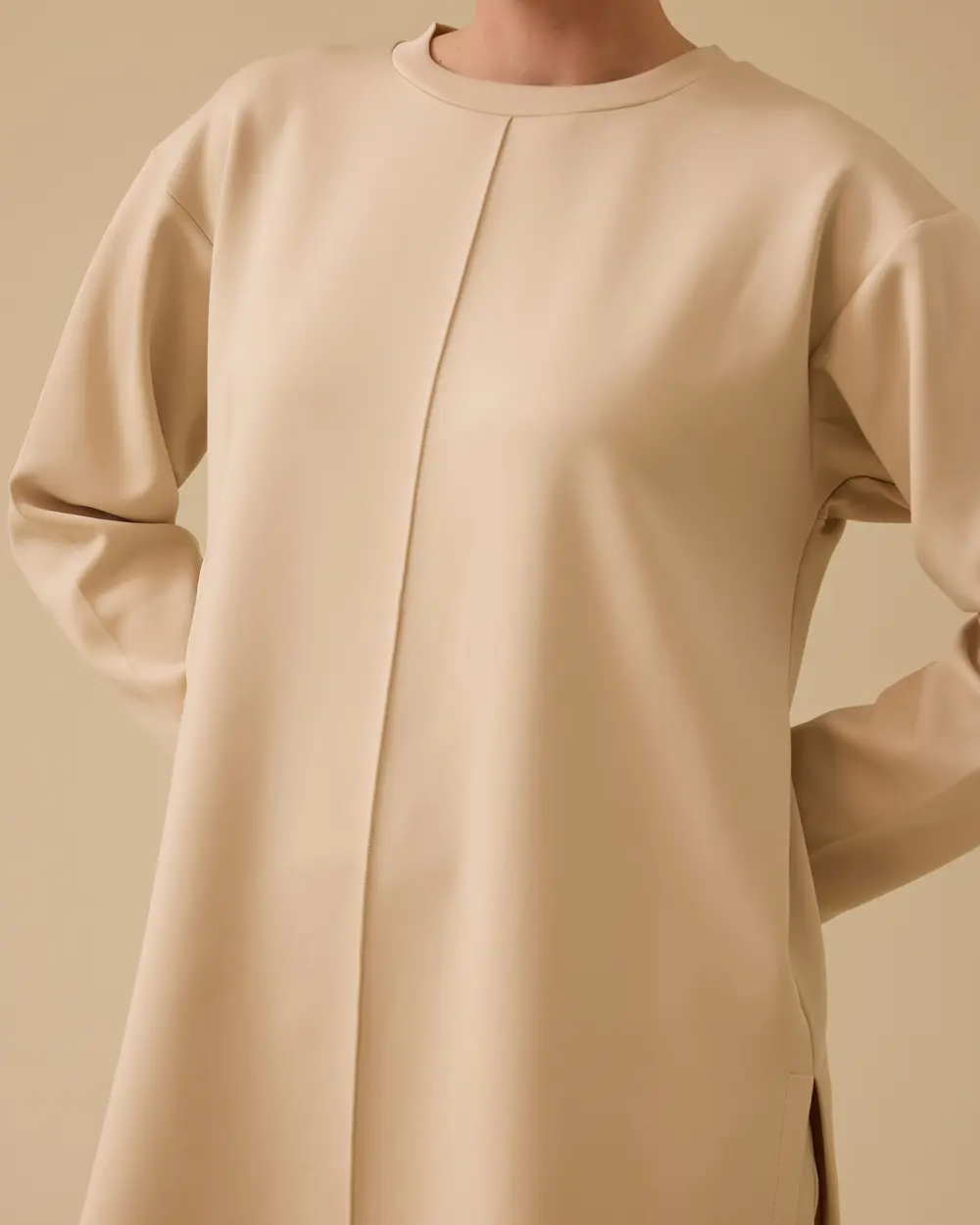 Şerit Detaylı Basic Sweatshirt