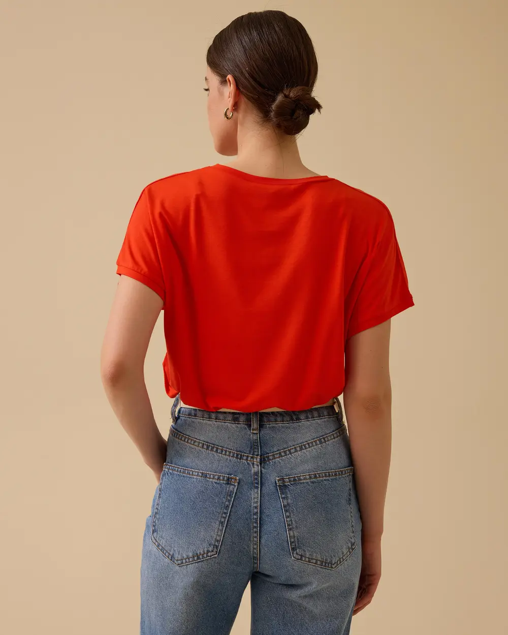 V-Neck Embroidered Combed Blouse