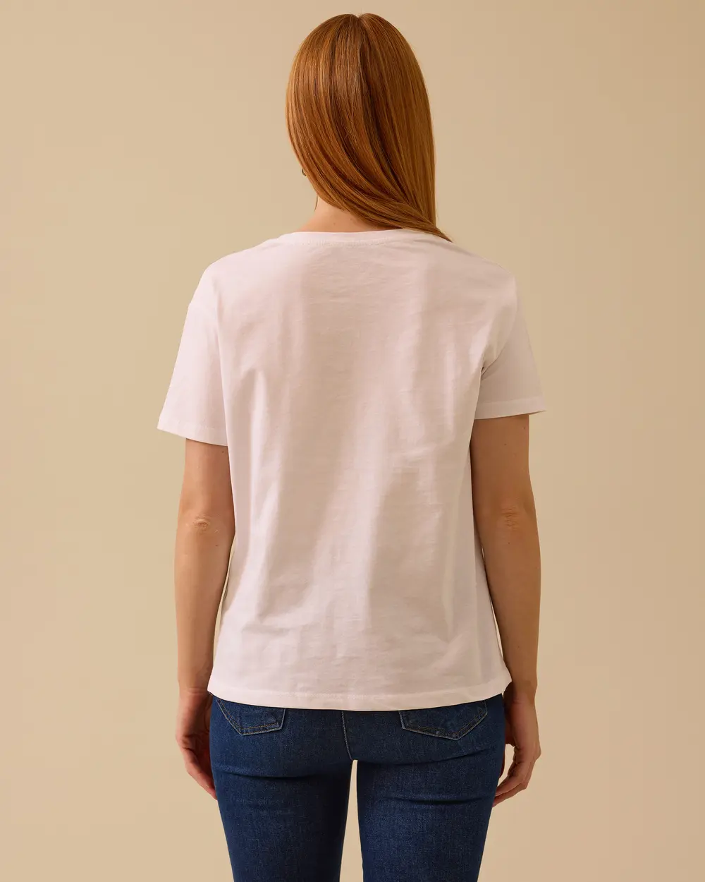Taş Detaylı Basic Tişört