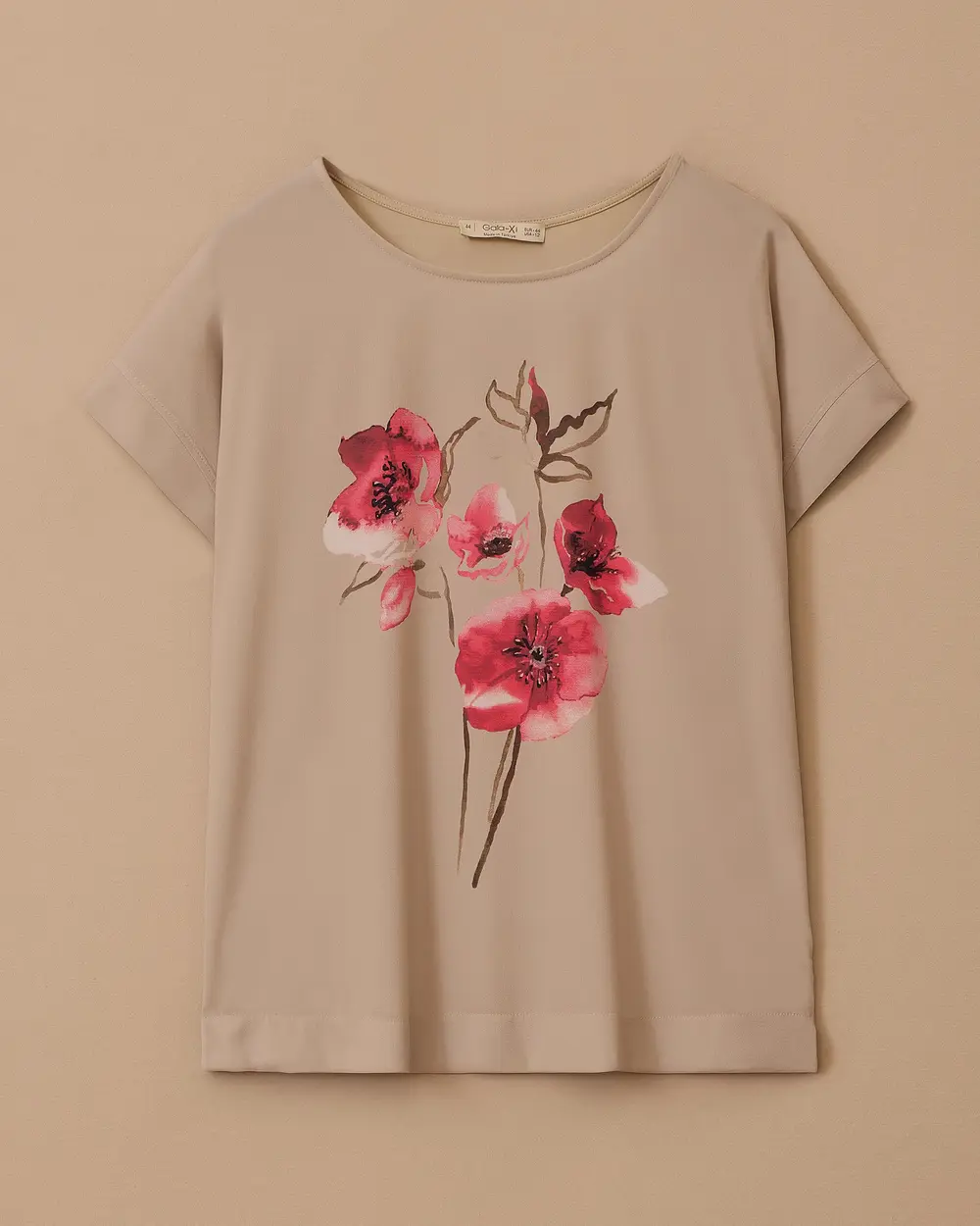 Plus Size Floral Printed T-Shirt