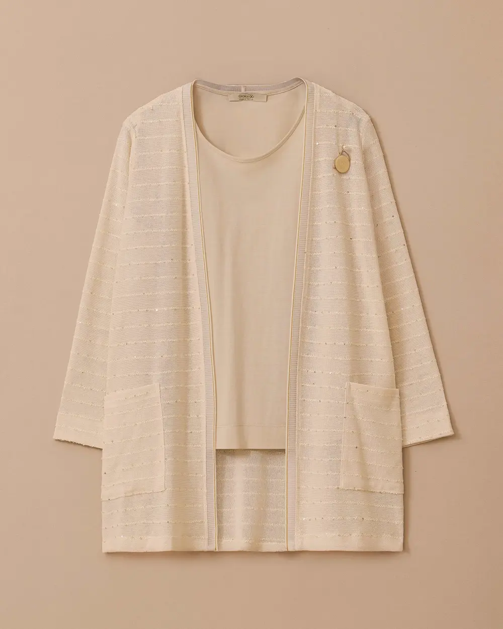 Plus Size Accessory Top Set with Under Blouse