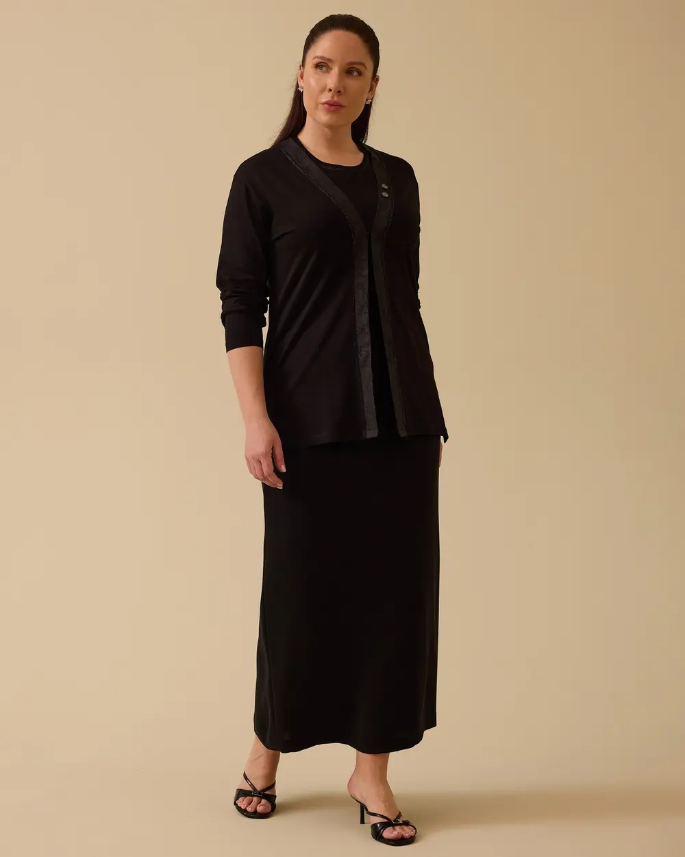 Plus Size Cardigan Set