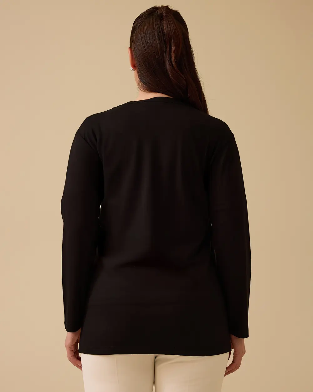 Büyük Beden Aksesuarlı İç Bluzlu Hırka