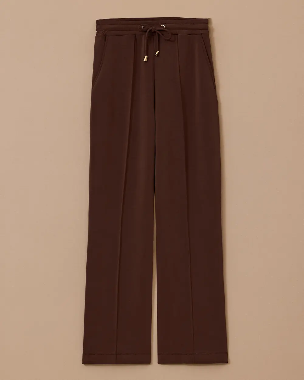 Elastik Bel Bağcıklı Şerit Detaylı Pantolon