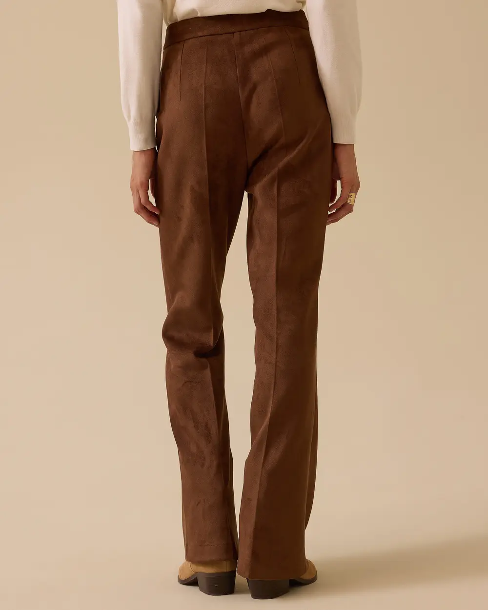 Bol Paça Süet Pantolon