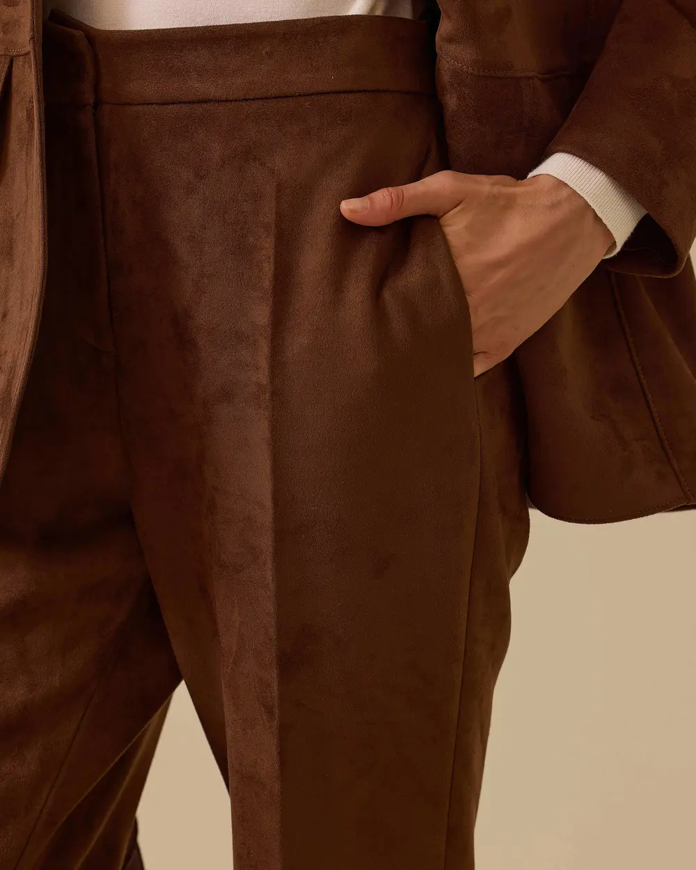 Bol Paça Süet Pantolon