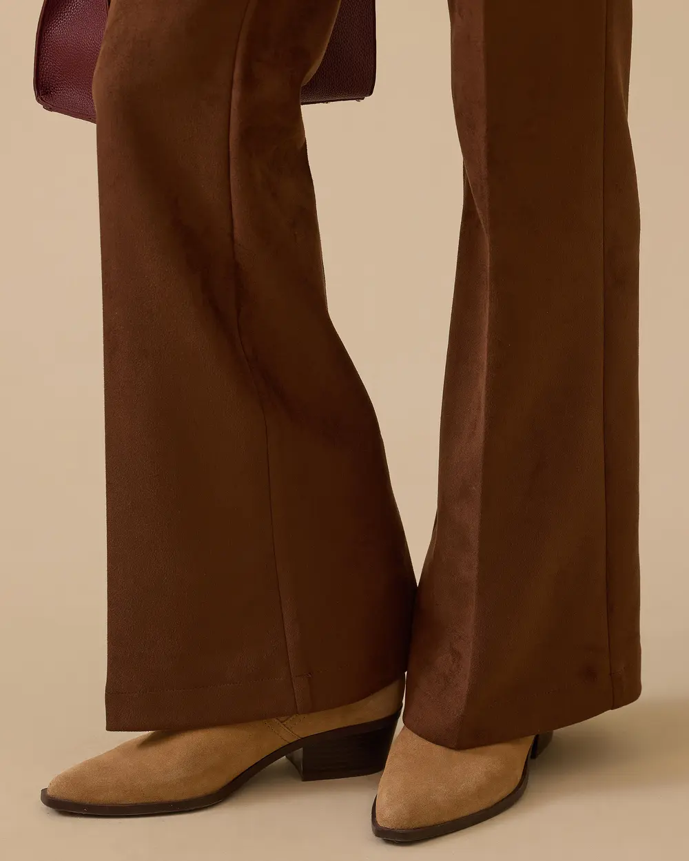 Bol Paça Süet Pantolon