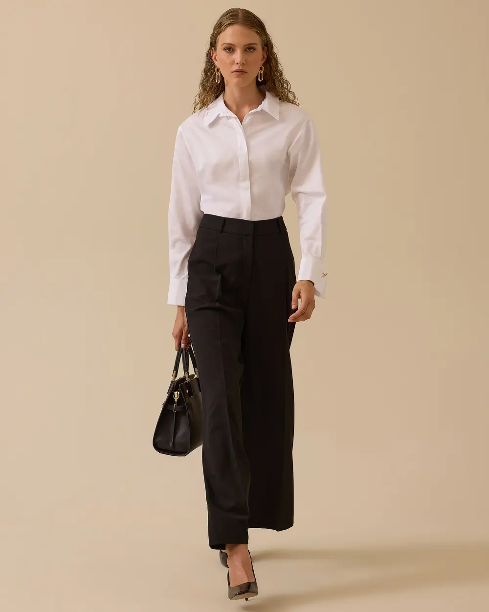 Serena Single Pleated Wide Leg Pants