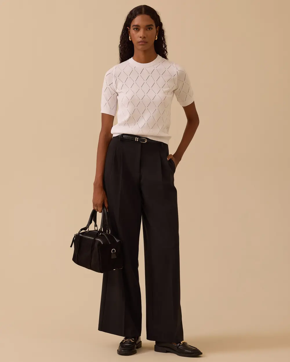 Taylor Çift Pile Geniş Paça Pantolon