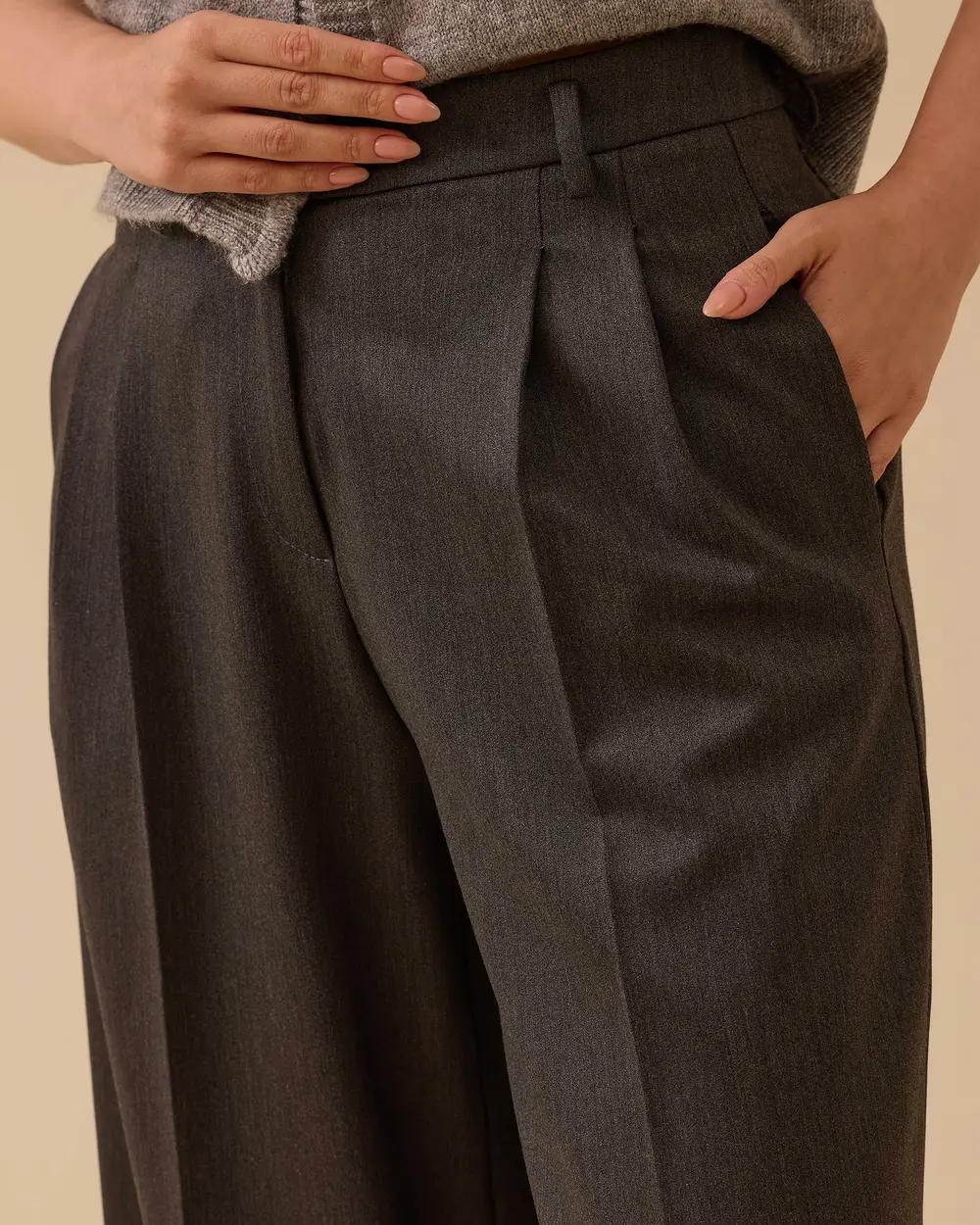 Taylor Çift Pile Geniş Paça Pantolon