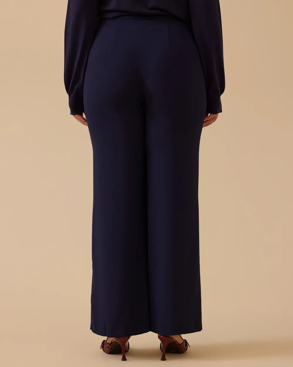 Elena Beli Lastikli Tek Pile Geniş Paça Pantolon