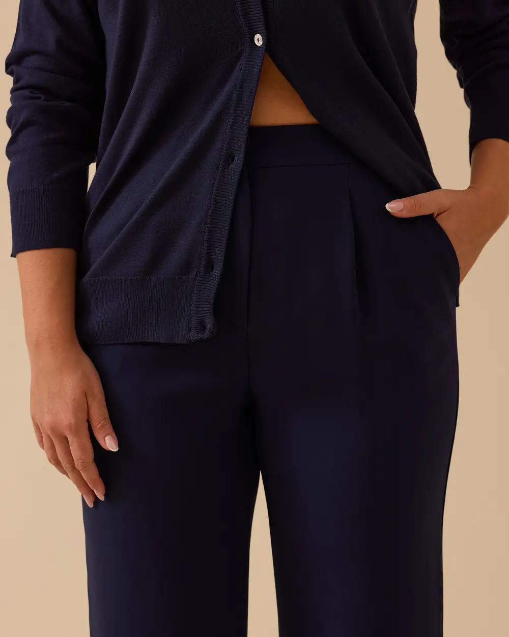 Elena Beli Lastikli Tek Pile Geniş Paça Pantolon