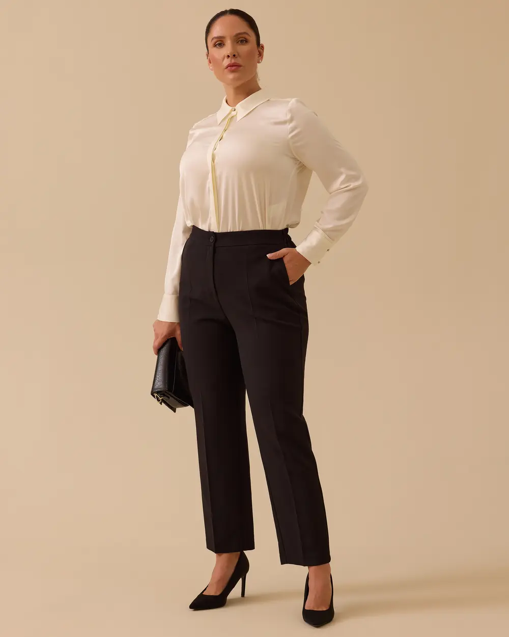 Diana Beli Lastikli Bilek Boy Pantolon