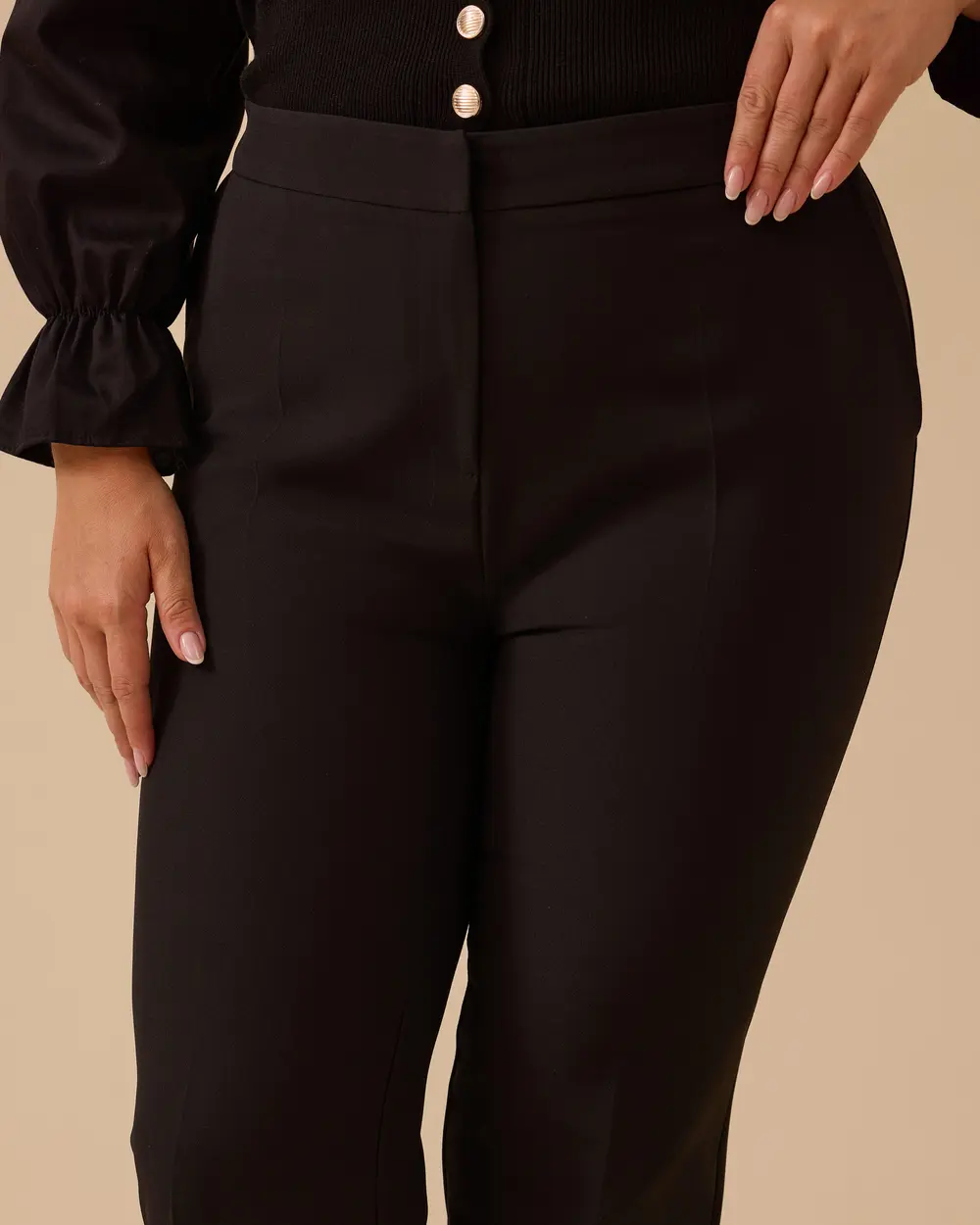 Ivy Beli Lastikli Bilek Boy Pantolon