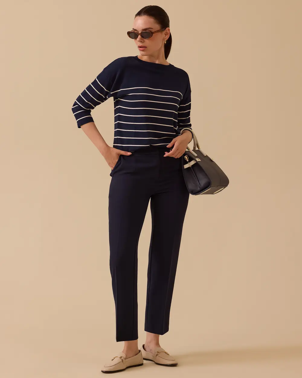 Ivy Beli Lastikli Bilek Boy Pantolon