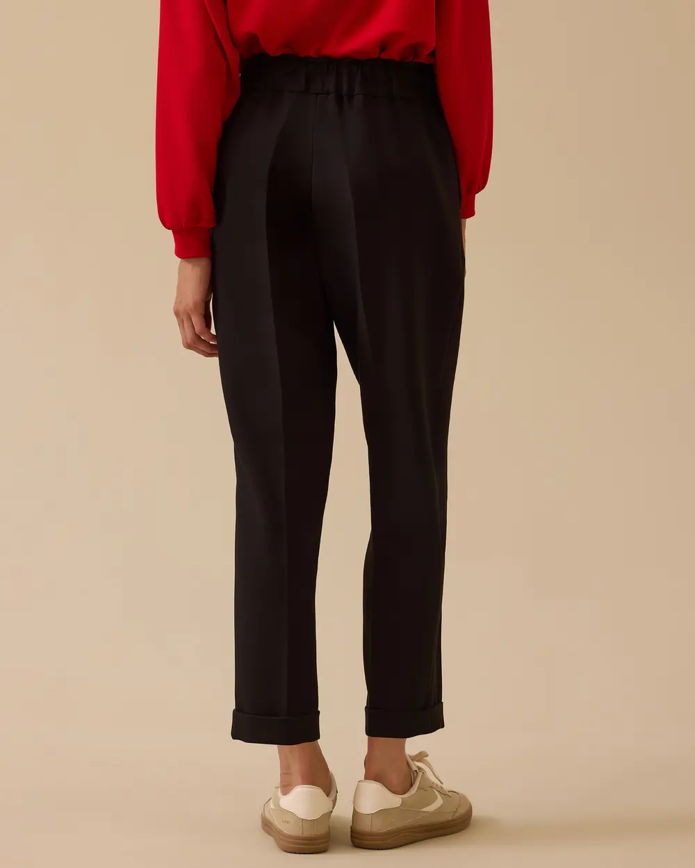 Lena Ankle Length Pants with Elastic Waist