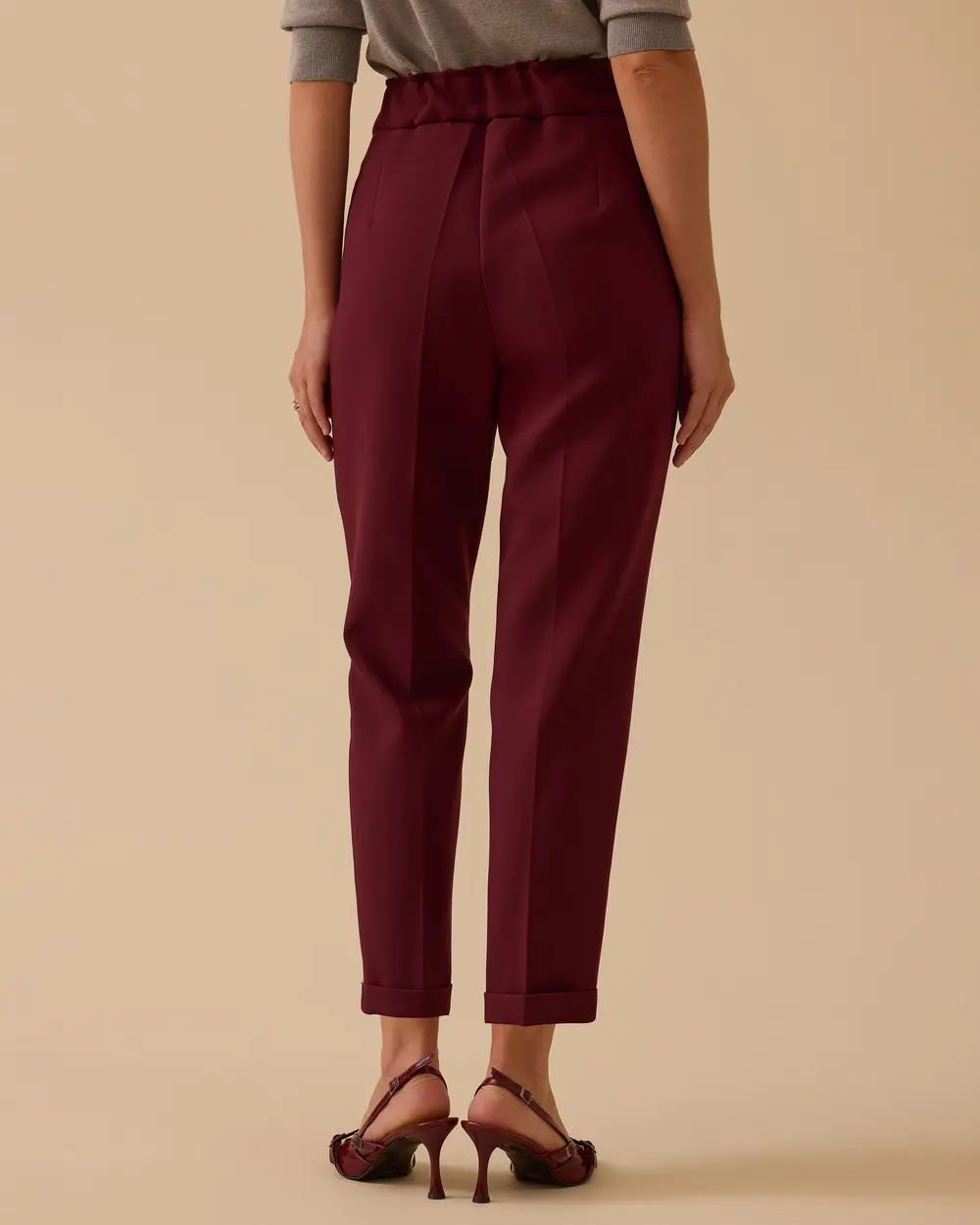 Lena Beli Lastikli Bilek Boy Pantolon