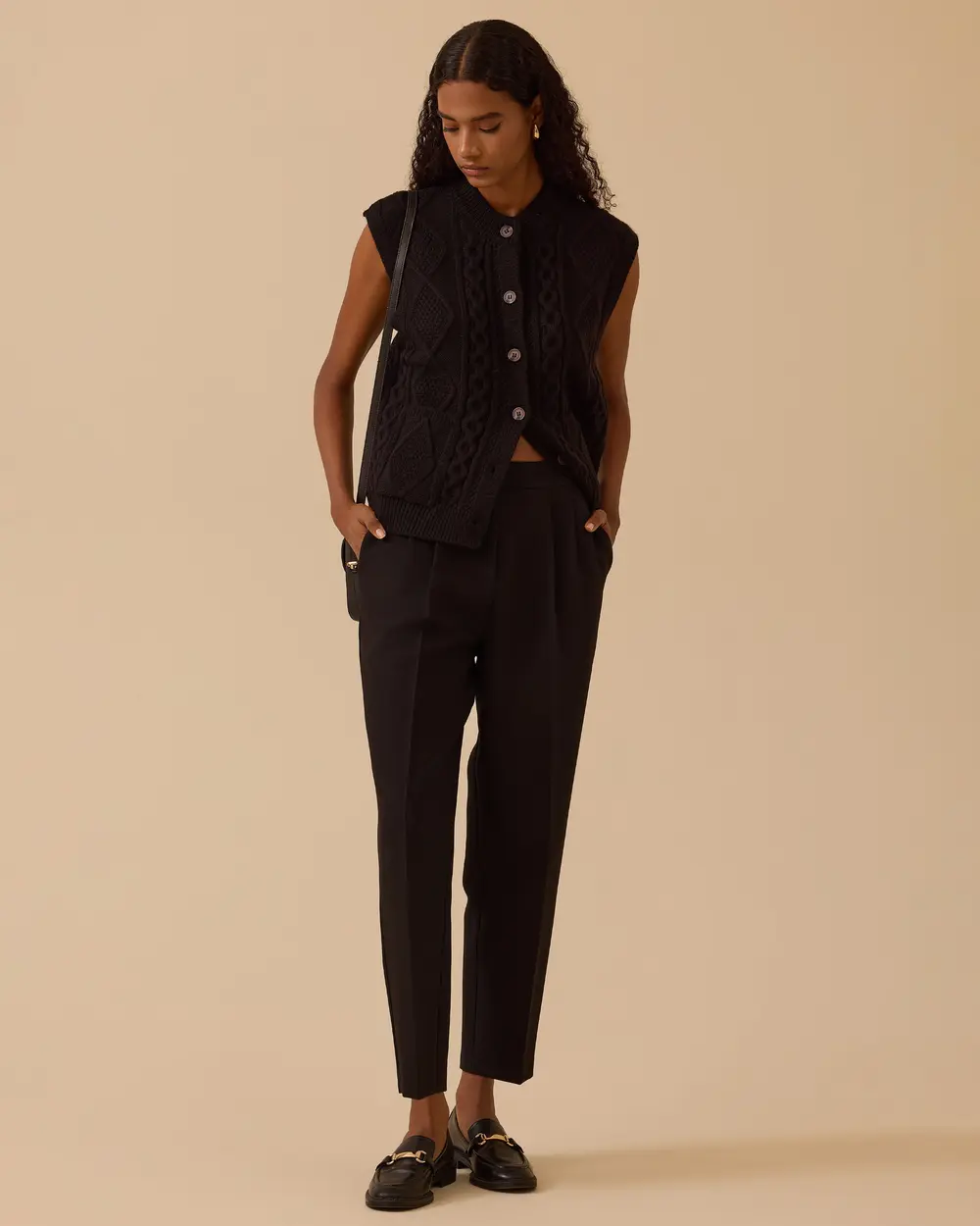 Moon Çift Pileli Bilek Boy Pantolon