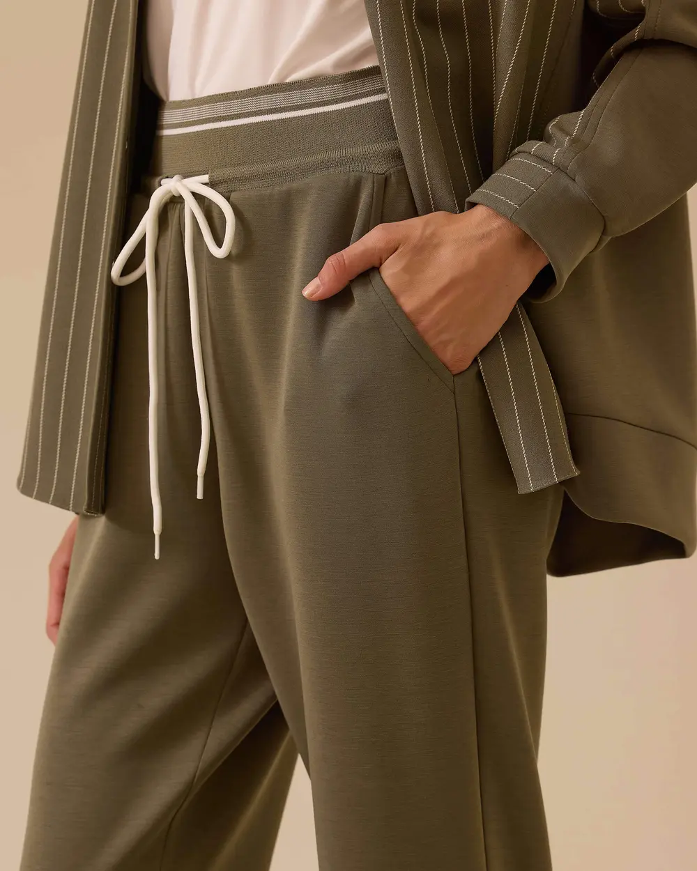 Elastik Bel Cepli Pantolon