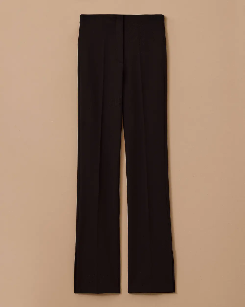 Yüksek Bel Paça Yırtmaçlı Tam Boy Pantolon