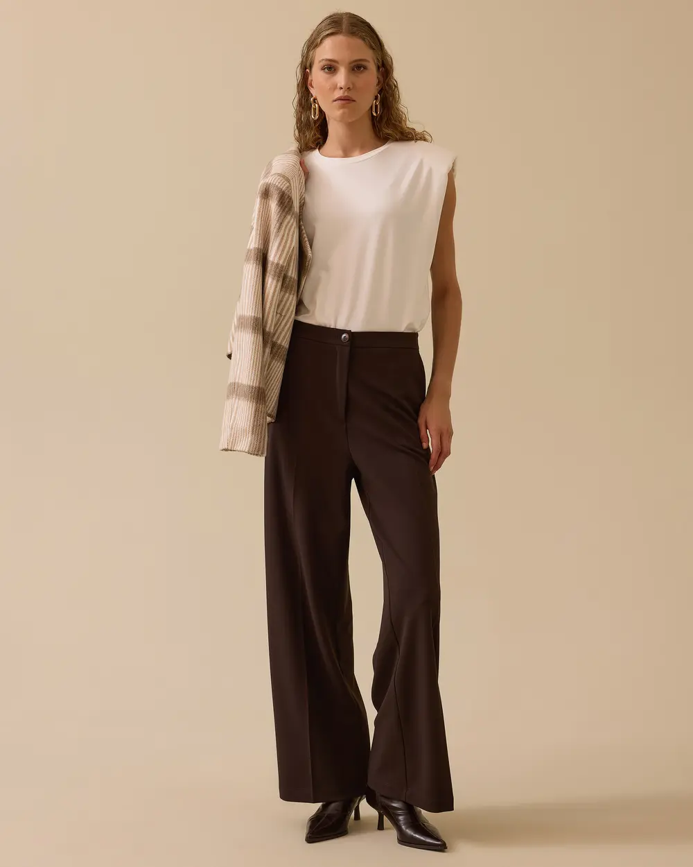 Yüksek Bel Tam Boy Klasik Kesim Pantolon