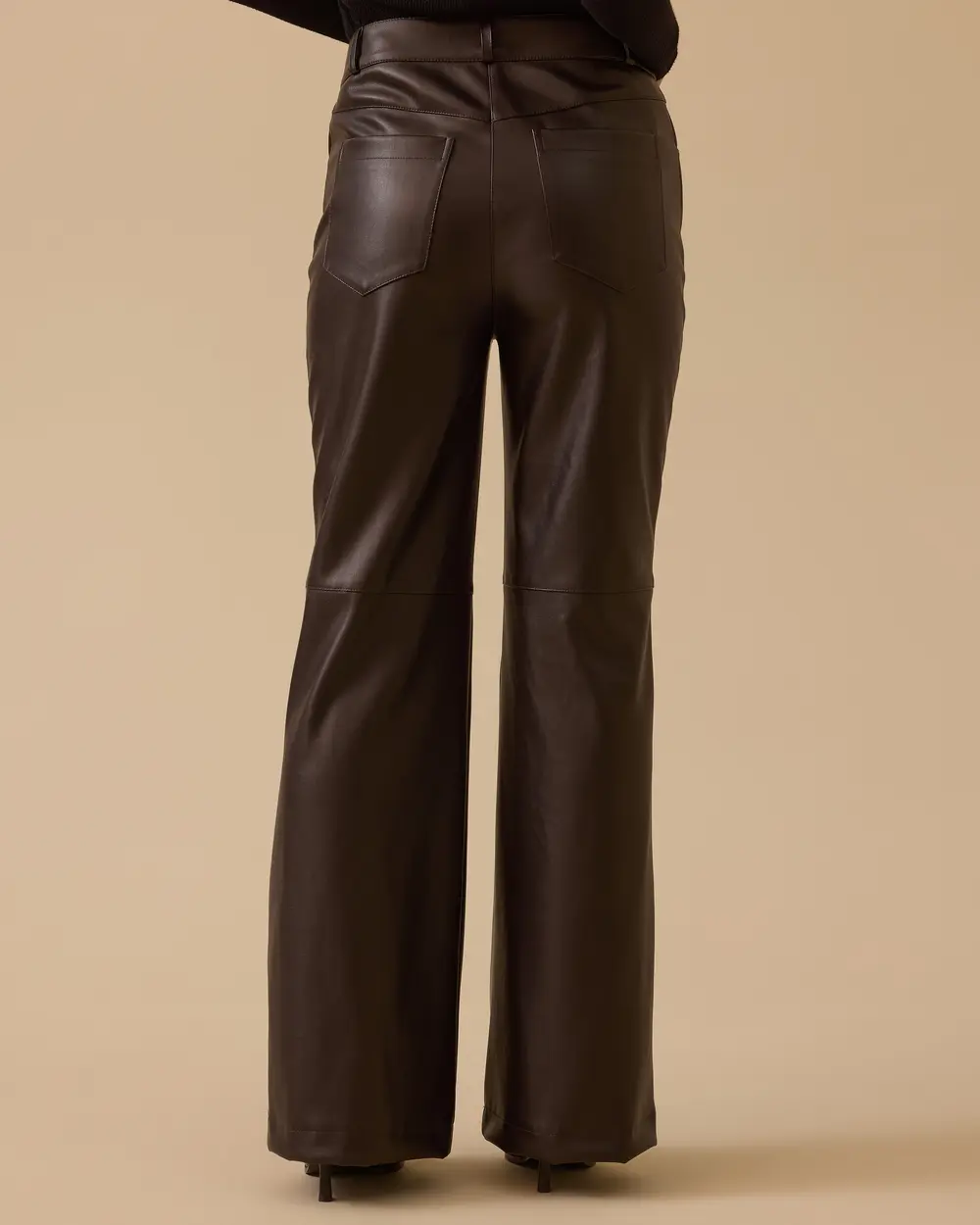 Suni Deri Bol Paça Pantolon