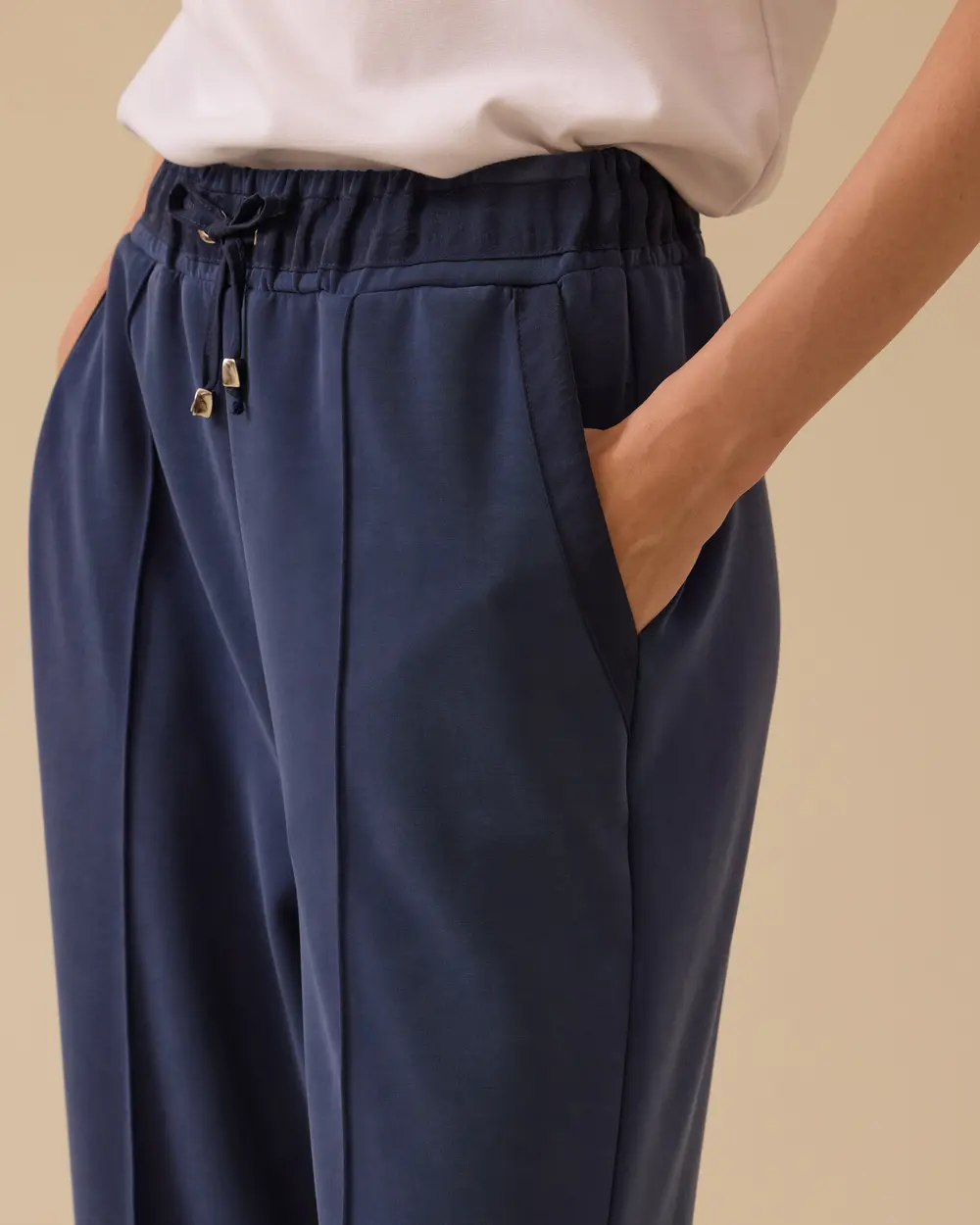 Bağcıklı Bol Paça Pantolon