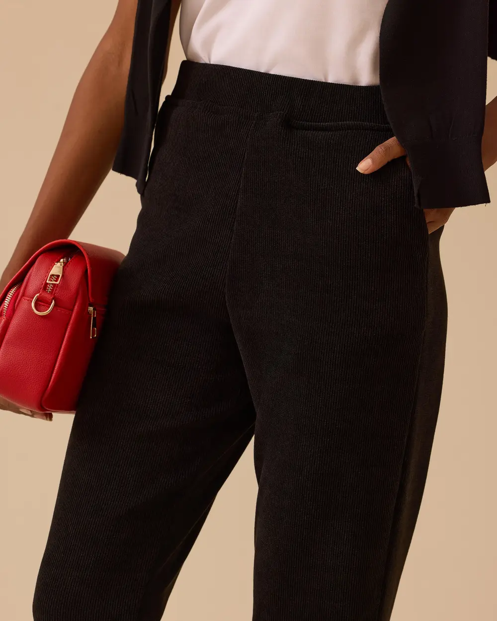 Kadife Bol Paça Pantolon