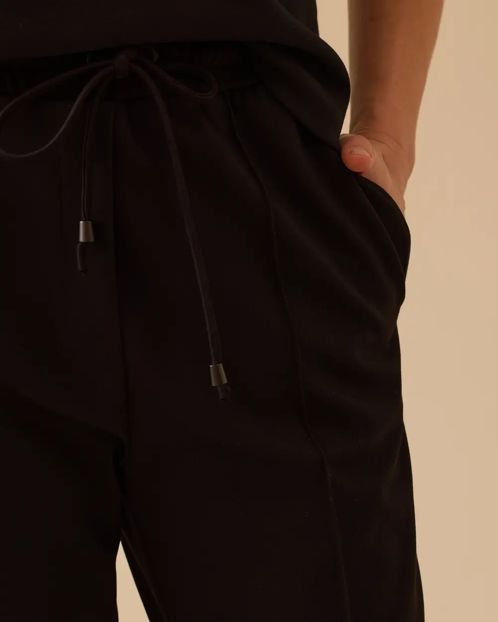 Bağcıklı Bilek Boy Cepli Pantolon