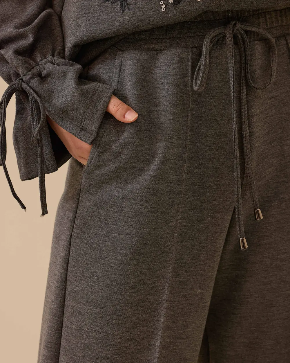 Bağcıklı Bol Paça Pantolon