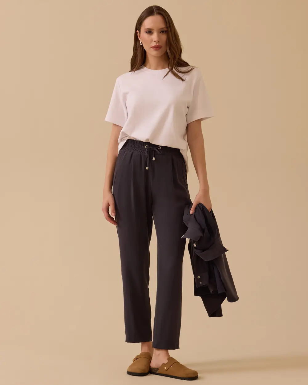 Bilek Boy Bağcıklı Pantolon