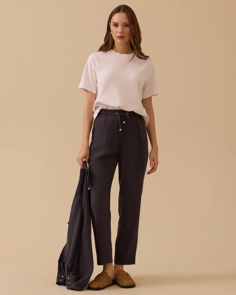 Bilek Boy Bağcıklı Pantolon
