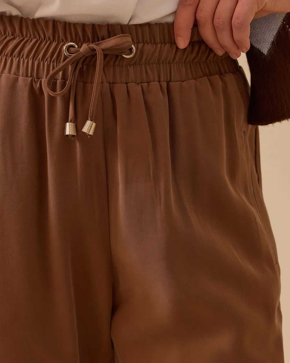 Bilek Boy Bağcıklı Pantolon