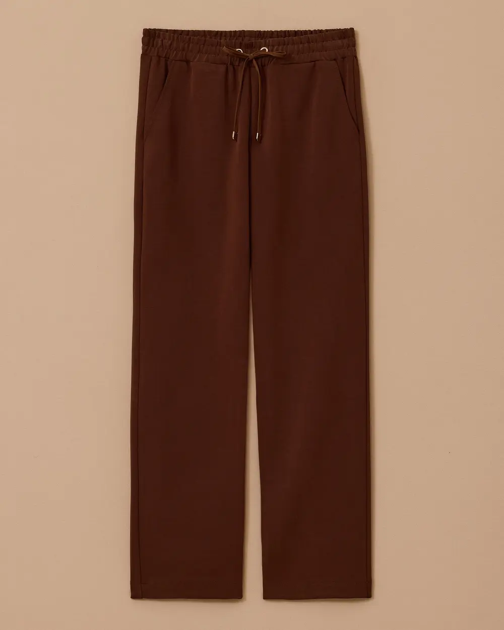 Yüksek Bel Bilek Boy Bağcıklı Pantolon