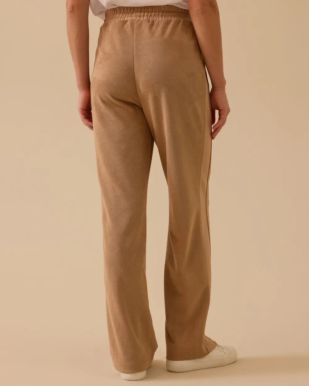 Suede Trousers with Pockets and Laces