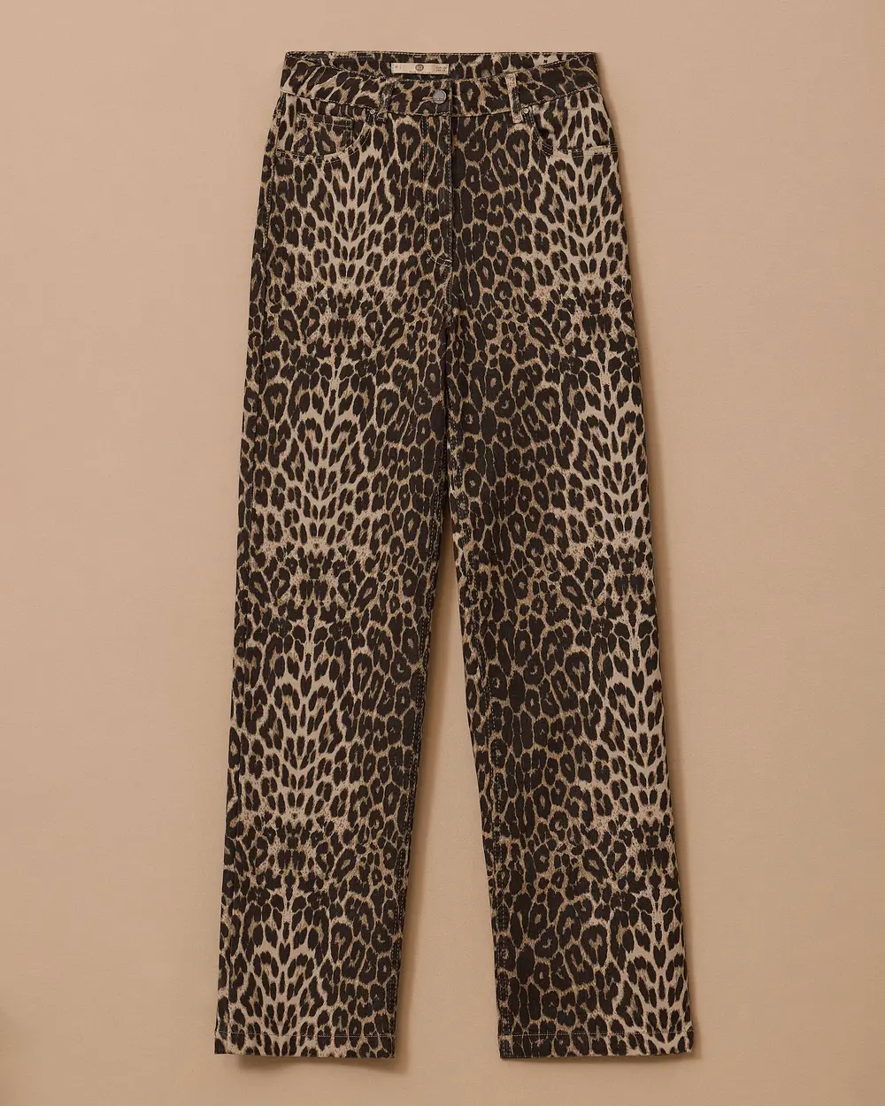 Leopard Print Wide Leg Pants