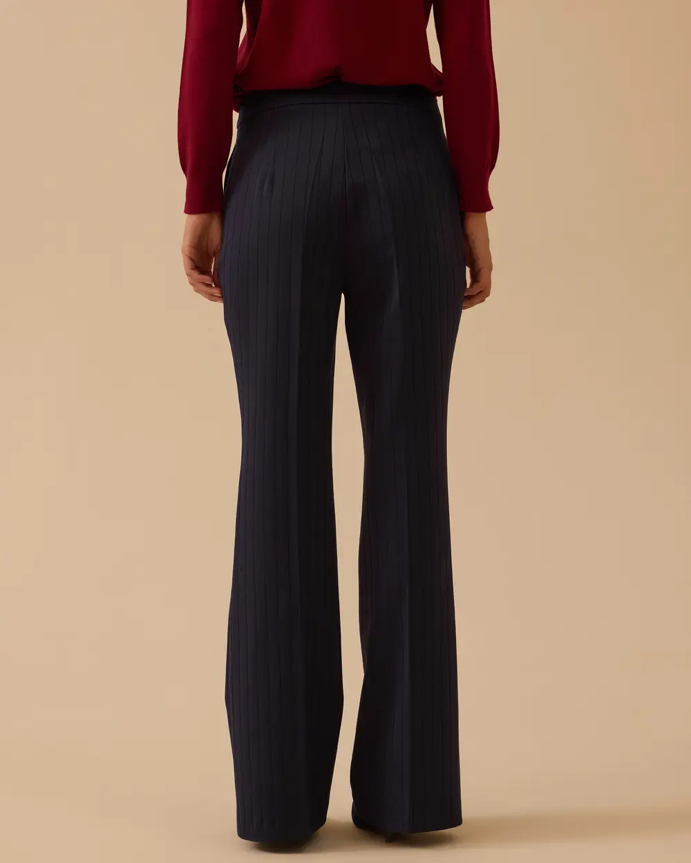 Çizgili İspanyol Paça Pantolon