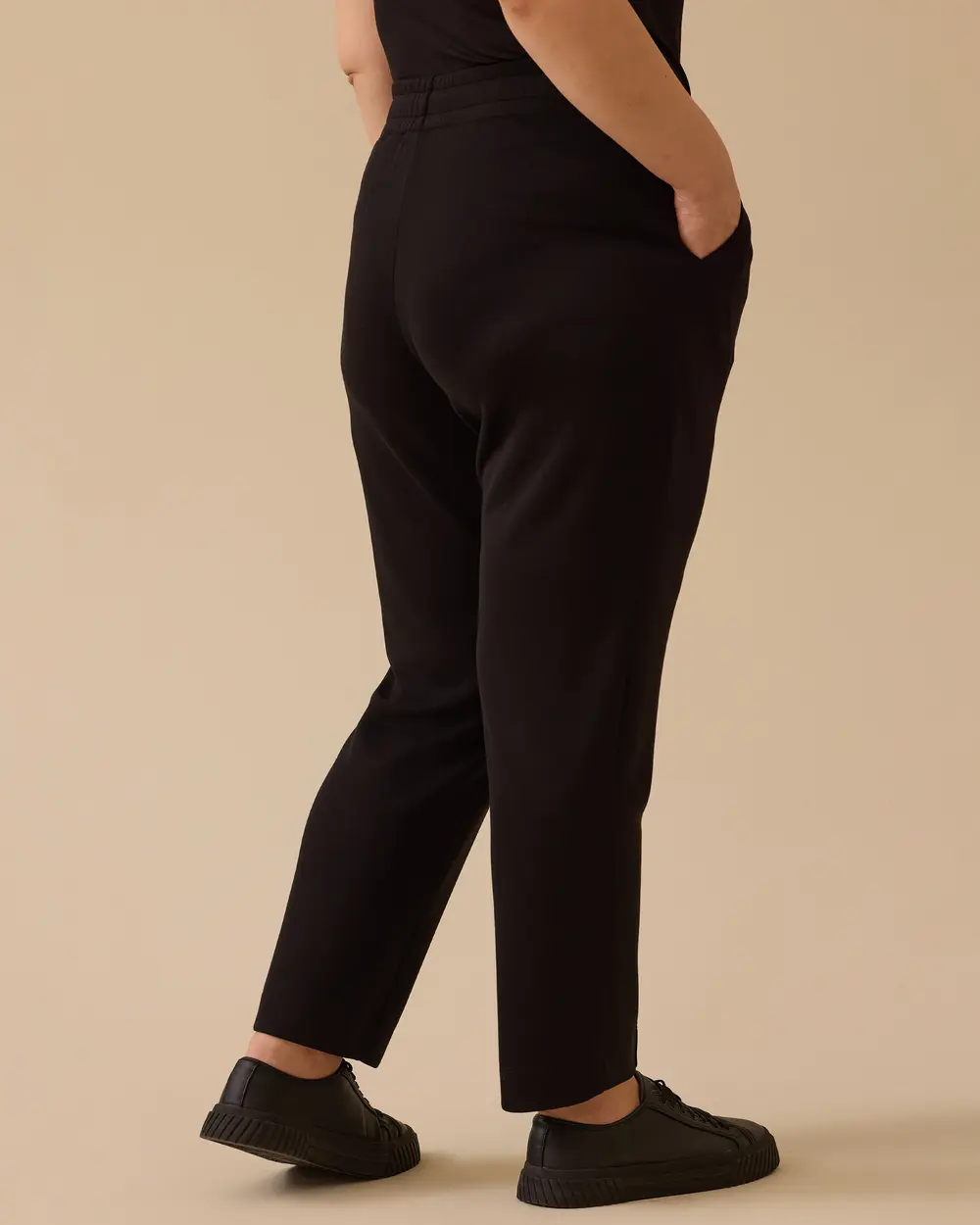 Büyük Beden Bağcıklı Bilek Boy Pantolon