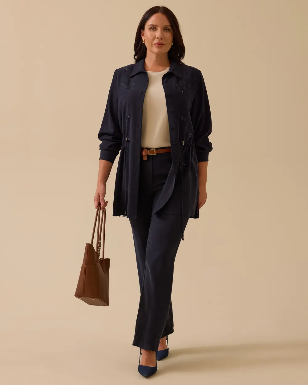 Full Length Classic Cut Pants with Pockets