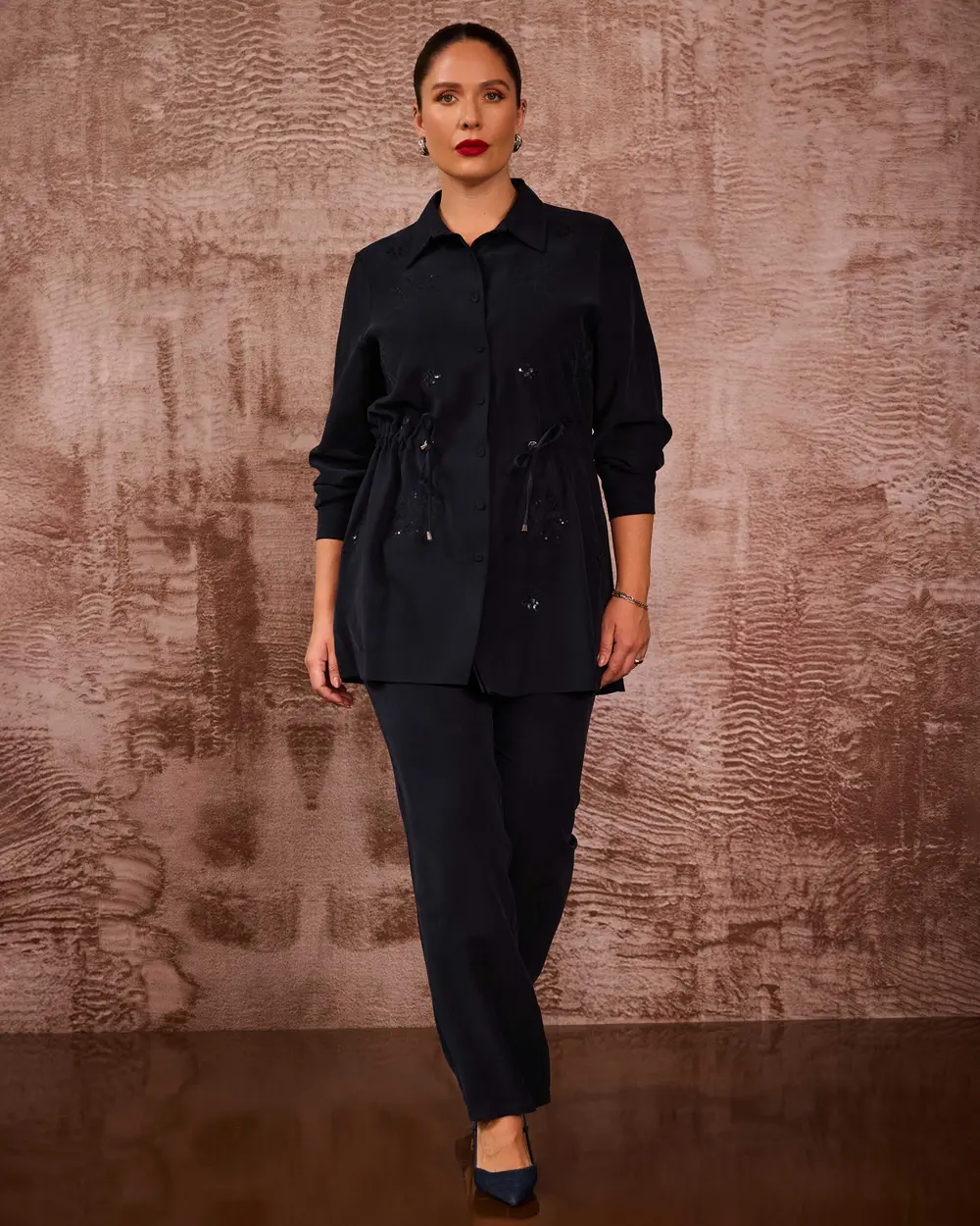 Büyük Beden Cepli Tam Boy Klasik Kesim Pantolon