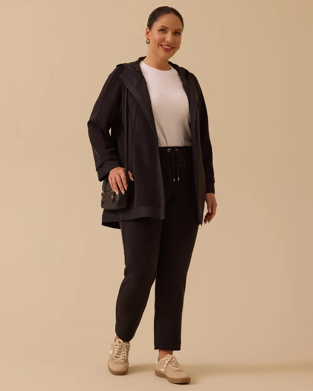 Büyük Beden Bağcıklı Bilek Boy Pantolon