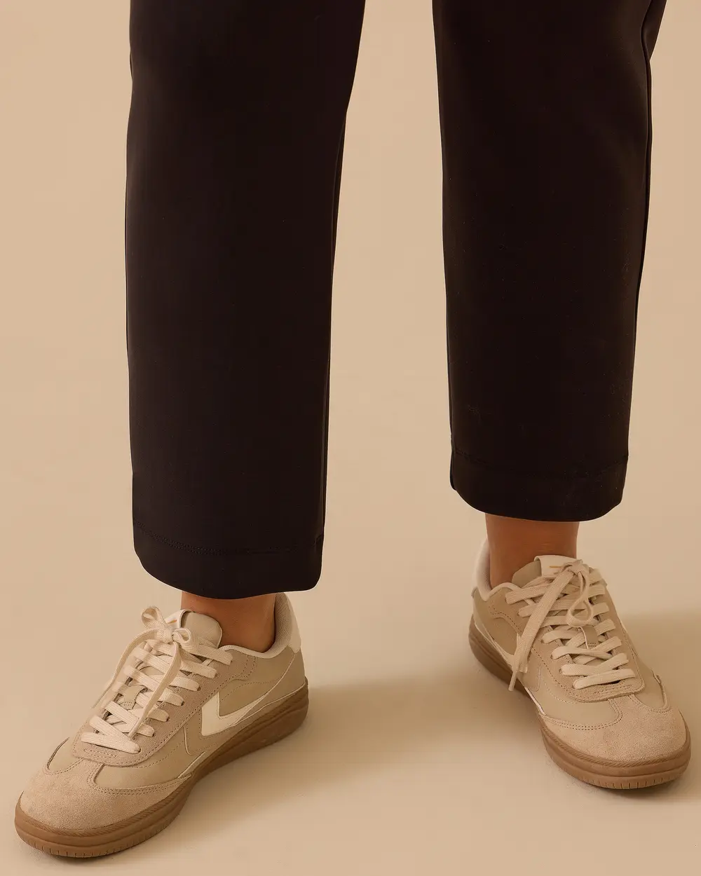 Büyük Beden Bağcıklı Bilek Boy Pantolon