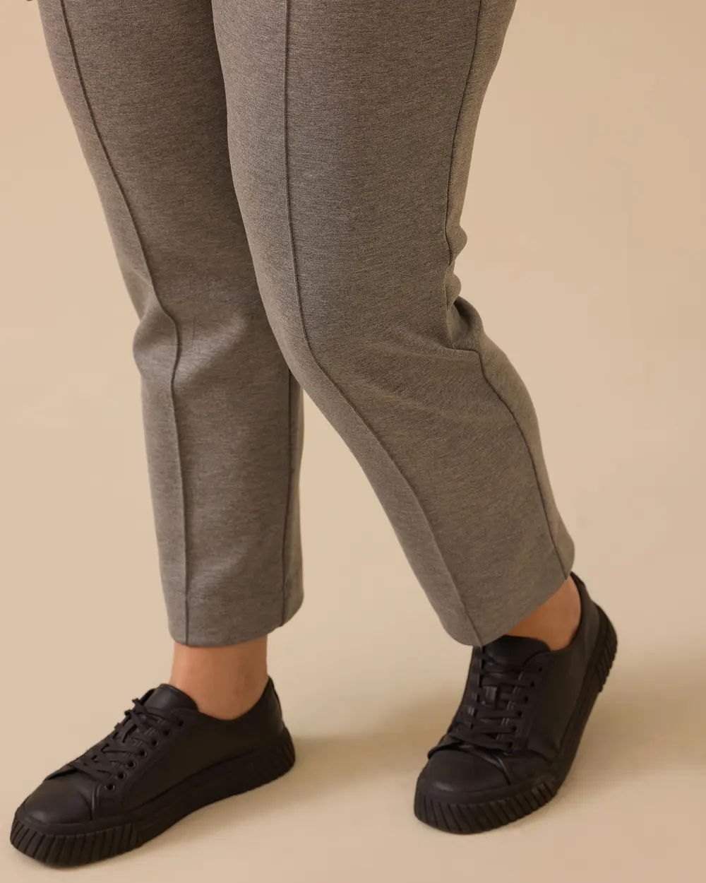 Plus Size Stripe Detailed Ankle Length Pants