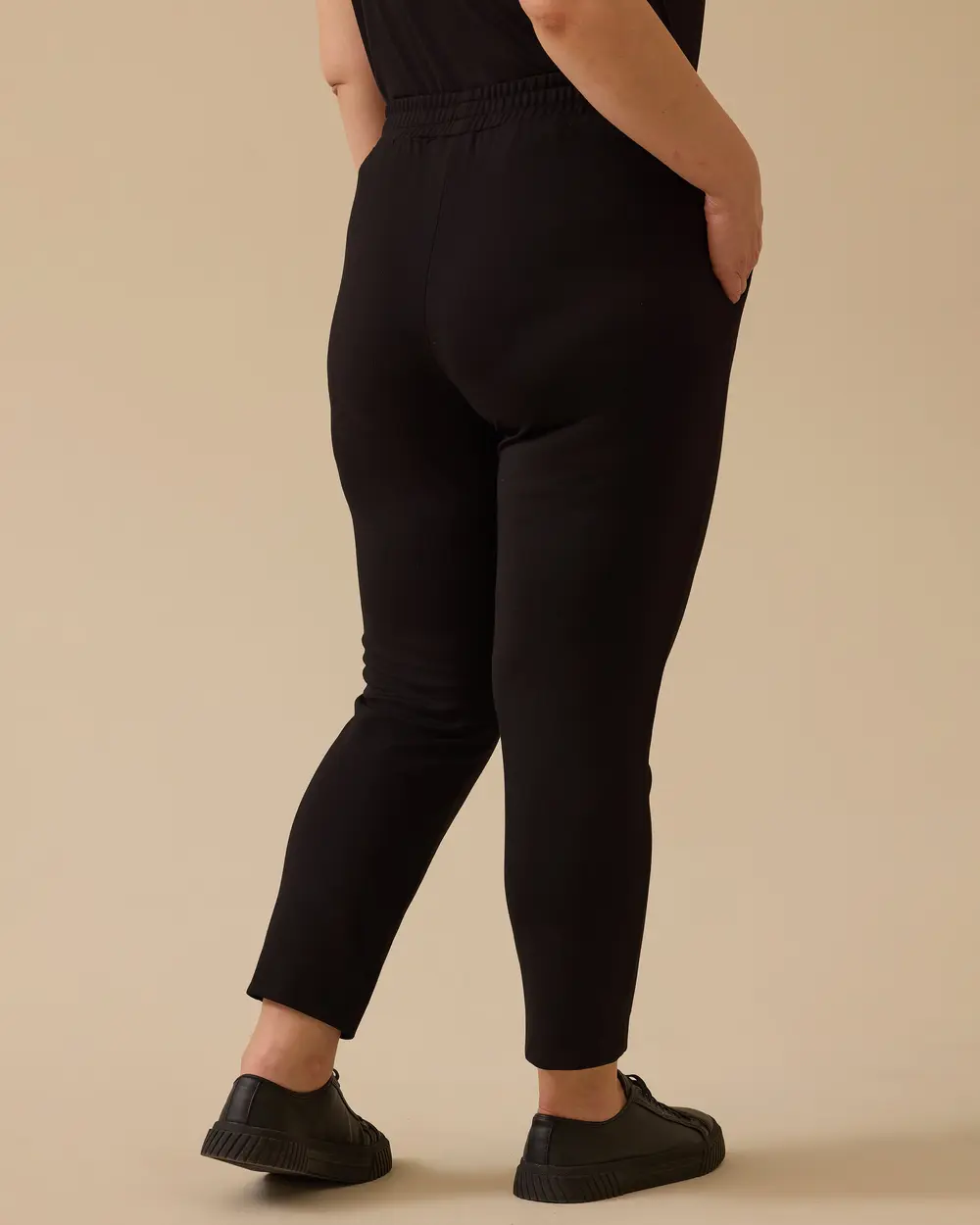 Büyük Beden Elastik Bel Bilek Boy Pantolon