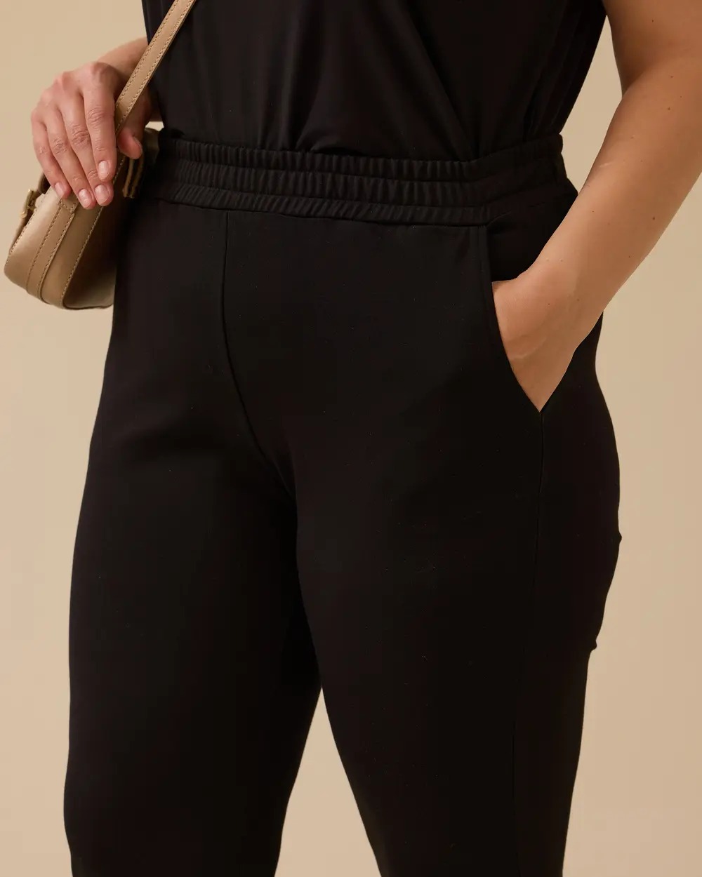 Büyük Beden Elastik Bel Bilek Boy Pantolon