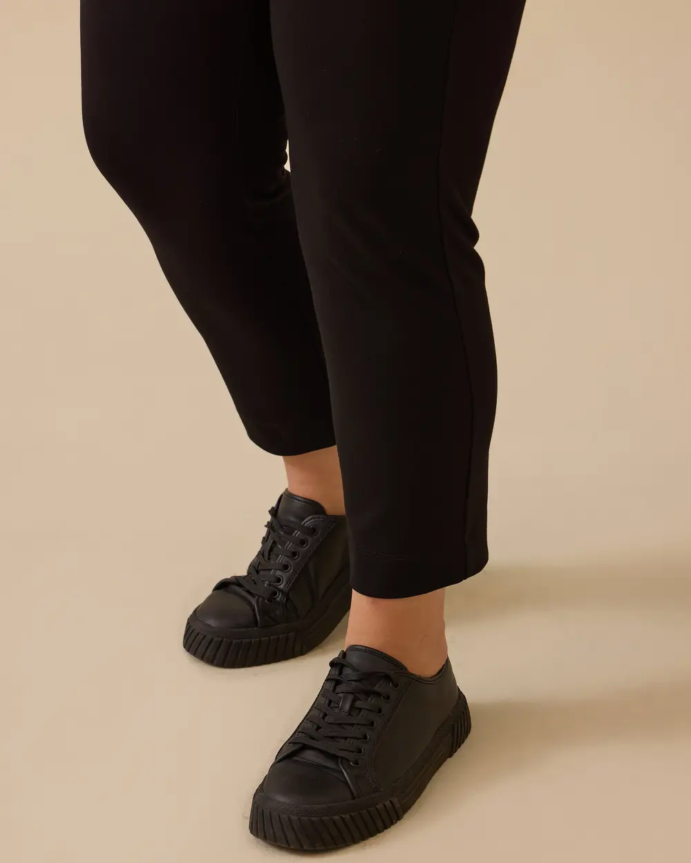 Büyük Beden Elastik Bel Bilek Boy Pantolon