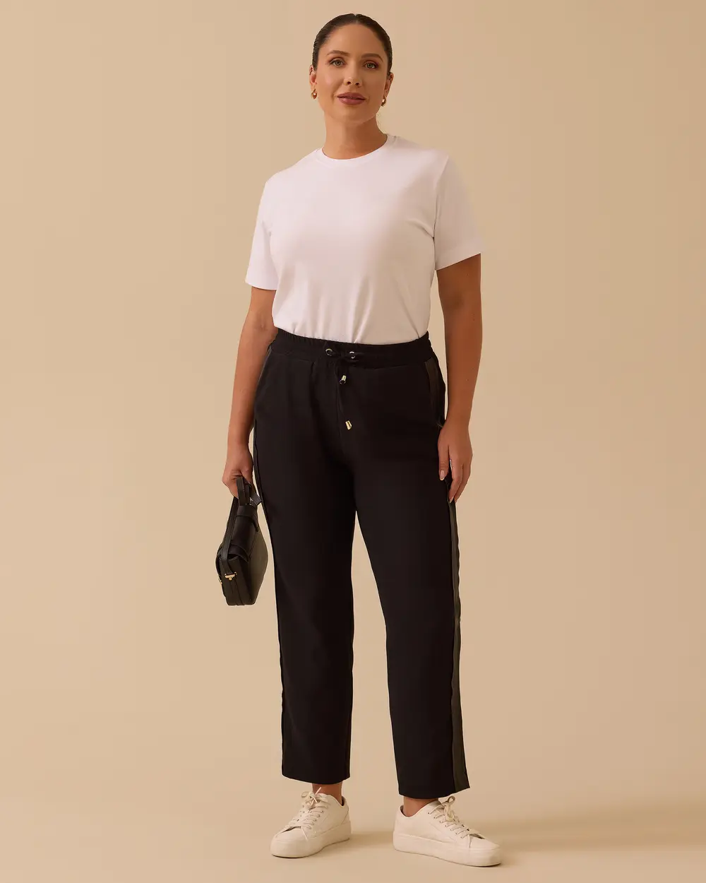 Büyük Beden Fitilli Bilek Boy Pantolon